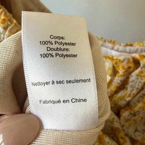 ASTR The Label One-Shoulder Yellow Floral Peasant Top - Picture 4 of 8